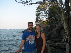Nathan proposed to Shannon on Lake Malawi in 2009.