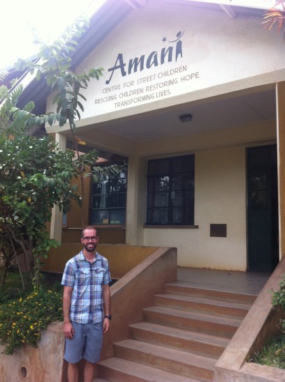Nathan's first time to Amani, a place we have supported for over 5 years