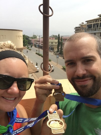 Just after finishing the race