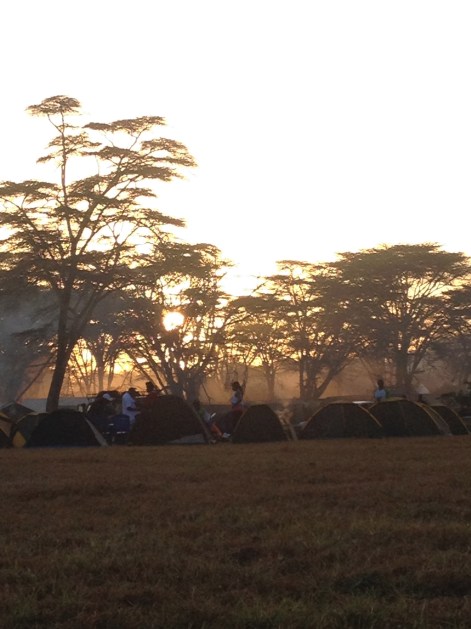 The campsite on the morning of the race