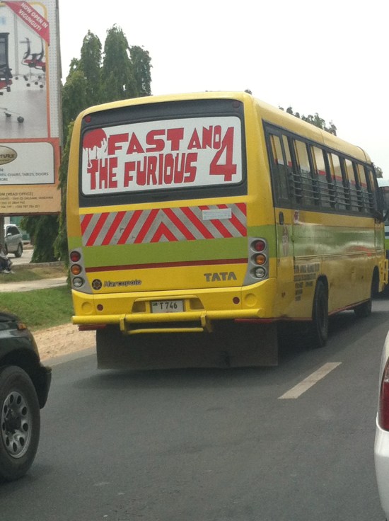 Enjoy the daladala decorations while in traffic!