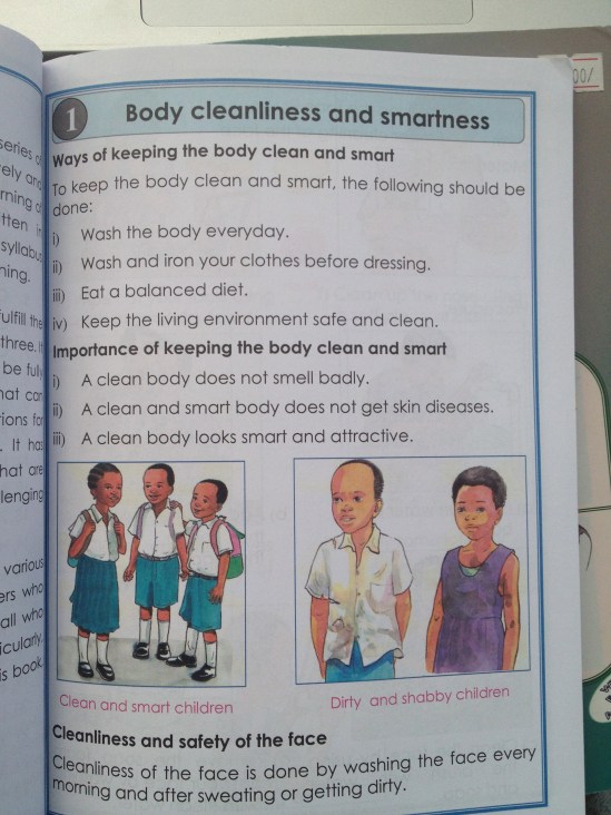 According to this TZ science textbook, my rashes make me a 'shabby' person 
